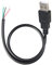 YSJJZRL USB 2.0 mâle/Femelle à Fil Nu câble à extrémité Ouverte 5V 4 cœurs Puissance Queue de Cochon réparation étain sur la Queue câble Cordon Bricolage (2M,USB mâle)