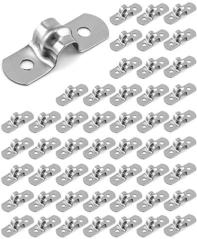 QWORK® 50 Pizeas 8mm Abrazadera Metalicas para Tubos - Acero Inoxidable 304 - M8