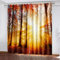 DICOINB Vorhang Blickdicht Ösen Motiv Wald,3D Moderne Gardinen Isolierung Blickdicht 2Er Set Kurz Für Wohnzimmer Schlafzimmer Kinderzimmer,160X200Cm(Hxb)/160X100Cm*2,A12