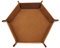 SKUDA Dice Rolling Tray - PU Leather Holder - Hexagon Dice Tray and Storage, Portable Board Game Storage Bowls for Family, Friends, Dice Games Like RPG DND, Christmas