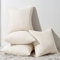 Topfinel 4er Set Samt Kissenbezug Kissenhülle Kopfkissenbezug Dekorative Dekokissen Couchkissen Deko Bezug Sofakissenbezug für Wohnzimmer Schlafzimmer Büro 40x40 cm,Cord-Creme