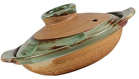 Casserole en terre cuite en terre cuite Pot de cuisine en argile Pot de cuisson en terre cuite Pot à soupe Plats à frire avec couvercles Cocotte maison avec couvercle Ustensiles de cuisine - Couleurs