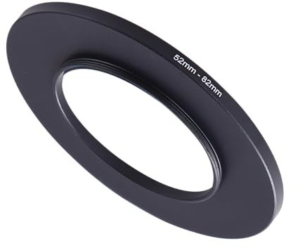 Step-Up-Ring-Adapter, 52 mm auf 82 mm, Step-Up-Filterring für 52 mm Objektivhalterung, 82 mm für DSLR-Objektive und ND-UV-CPL-IR-Filter (52–82 mm)