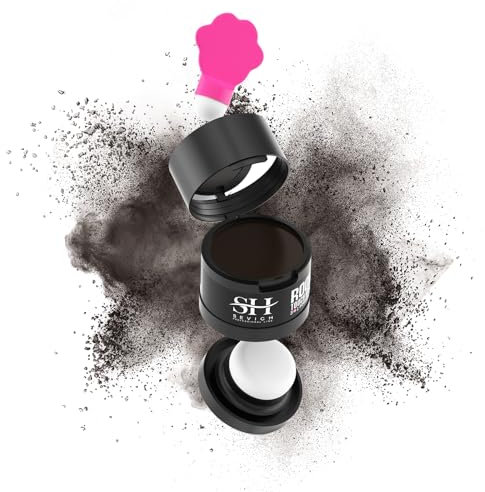 Sevich haarpuder 2.0, haaransatz kaschieren, Wurzelausbesserungspuder, Haarschatten-Topper für Damen und Herren, dünner werdendes graues Haar, winddicht und schweißfest, 48H Make-up
