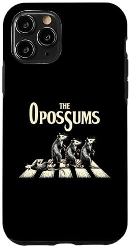 iPhone 11 Pro Retro Opossum Crossing Rock Men Women Kids Funny Opossum Case