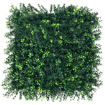 Buxibo Kunsthecke Set - 4x50x50 cm - Grüne Wand - Künstlicher Efeu - Balkonsichtschutz - Kunstpflanzen innen/außen - Efeu