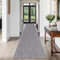SHACOS Langer Teppich Läufer rutschfest 80x300 cm Grau Teppichläufer Flurläufer Modern Flurteppich Läufer Lang Küchenteppich Waschbar Kurzflor Teppich Läufer für Flur, Küche, Eingang, Wohnzimmer