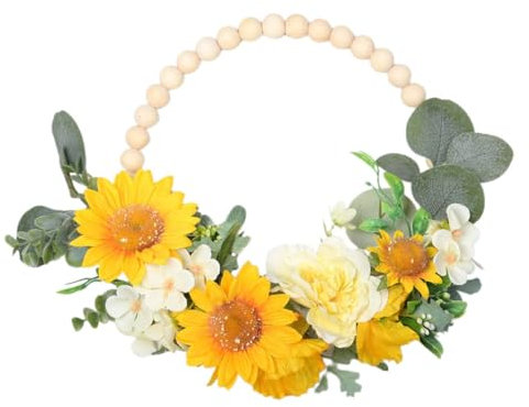 DECHOUS Künstlicher Blumenkranz Mit Blättern Dekorativer Türkranz Für Hochzeiten Und Wohnräume Und Türdekoration Für Ganze Jahr