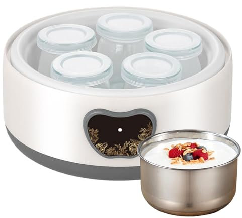 Hogvinnatil Machine de yaourt automatique, fabricant de yaourts à température réglable | Maker de yaourt automatique avec contrôle du temps,Accessoires ménagers, appareils électriques à domicile pour