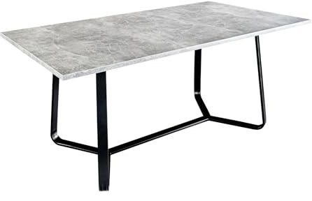 Riess Ambiente Design Esstisch LOFT - 160cm - grau schwarz - Betonoptik Metall - Kufengestell 6 Personen