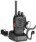 Bonnlo BF-88E Walkie Talkie 1500mAh Ultra-Long Standby, Funkgerät mit integriertem Ladegerät & Headset, Walkie Talkie Erwachsene mit großer Reichweite, 1 Stück, Schwarz