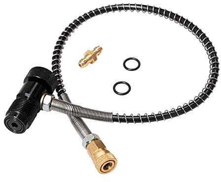 Kueohse PCP Scuba Diving HPAT-Ventil-FüLlstation, NachfüLladapter, Oberer Drehknopf, G5/8-Stecker, 300 Bar LuftauffüLlung