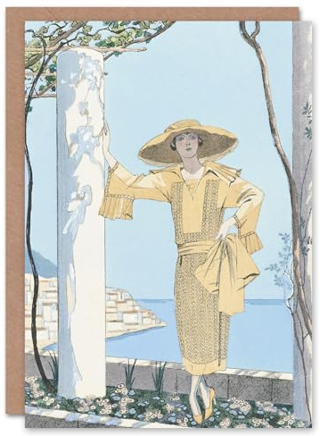 Artery8 George Barbier Art Card Amalfi Robe by Worth Vintage Fashion
