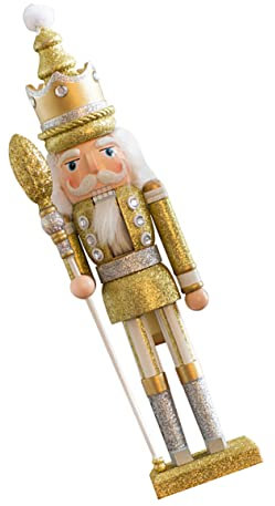 Warmhm 1 Pièce Figurine de Noël Huileux Casse Noisette Doré Décoration de Soldat pour Fête et Maison pour et Traditions Familiales