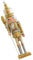 Warmhm 1 Pièce Figurine de Noël Huileux Casse Noisette Doré Décoration de Soldat pour Fête et Maison pour et Traditions Familiales