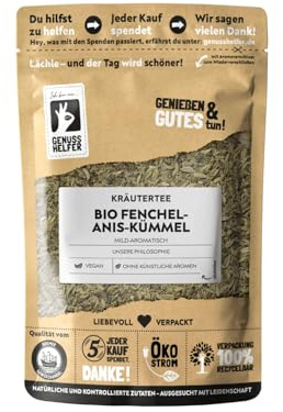 Bremer Gewürzhandel Fenchel-Anis-Kümmel Kräutertee BIO, mild-aromatisch, 170g