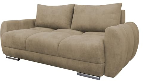 Mirjan24 Sofa Lonkor II, Zweisitzer Polstersofa für kleines Wohnzimmer, Dekorative Steppung auf der Sitzfläche, Sofagarnitur, Wohnlandschaft, Couchgarnitur (Lumo 30)