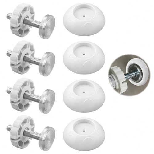 8pcs Stair Gate Extension Kit, Baby Gate Wall Protector with 4 pcs M10 spindle rods and 4 pcs circular wall protectors, Pressure Fit Stairgate Fittings for Protecting Kids and Pets