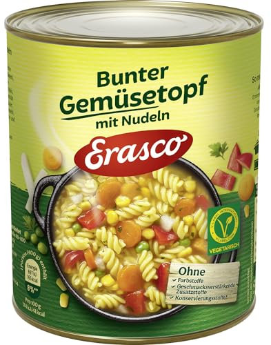 Erasco Bunter Gemüsetopf vegetarisch (800g) In rund 5 Minuten fertig – Mit viel Gemüse – Ohne Schnickschnack - Einfach lecker