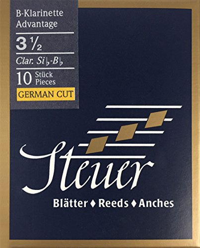 Steuer reed BB clarinet Blue Line Advantage German cut pack of 10 size 3 1/2
