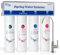 iSpring CU-A4 4-stufiges Untertisch-Wasserfiltersystem, Ultra-Filtration, Tanklos, Hohe Kapazität, Entfernt 99,99% Verunreinigungen, schneller Filterwechsel mit Chrom-Armatur, weiß