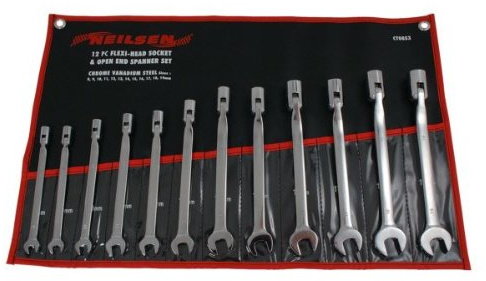 12PCS FLEXI SOCKET AND OPEN END WRENCH SET
