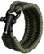 The Friendly Swede Paracord-Armband mit Trilobit-Knoten und verstellbarem schwarzem Edelstahl-Schäkel, aus extra-starker 550er-Paracord, armee-grün