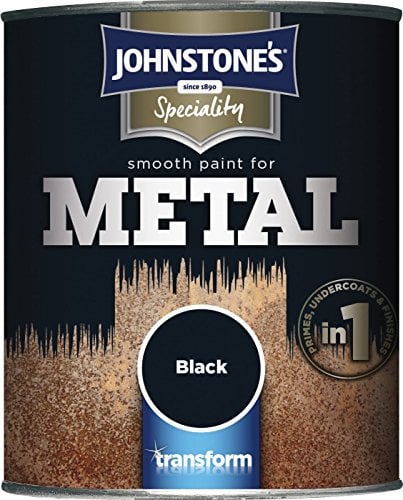 Johnstone's Smooth Paint for Metal - Black 750ml