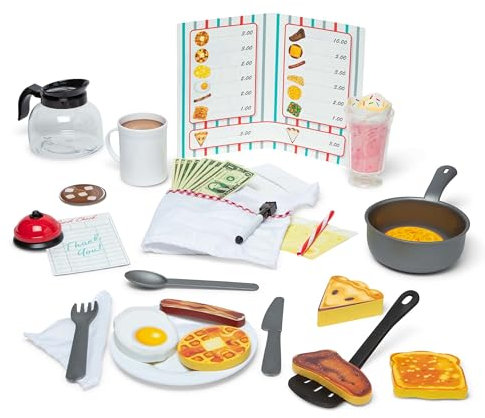 Melissa & Doug Star Diner Restaurant - Juegos de rol (Cocina y comida, Estuche de juego, 3 año(s), Niño, Niño/niña, 266,7 mm)