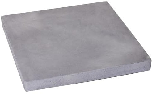 VIVANNO Untersetzer mit Rollen Pflanzenroller eckig Kunststein Movo Grau - 4 x 36 x 36 cm