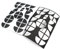 Finest Folia 4D Carbonfolie Emblem Ecken Aufkleber (K004 Schwarz Chrom)