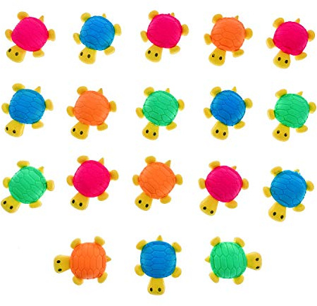 JZK 18 Cute Little Gummi Schildkröte Radiergummi Radierer Set, Spielzeug Gastgeschenk Geschenke für Geburtstag Party Festival neues Jahr Weihnachten