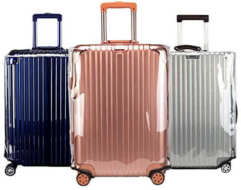 TVMALL Koffer-Abdeckungen Gepäckraumabdeckung Transparentes PVC Staubdicht wasserdichte Kofferabdeckung Personality Classic Schutzhülle Geeignet für 18bis 30 Gepäck