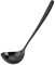 sourcing map Stainless Steel Soup Ladle Spoon 7.8 Inch One Piece Design Restaurant Kitchen Cooking Flatware for Serving Soup Black
