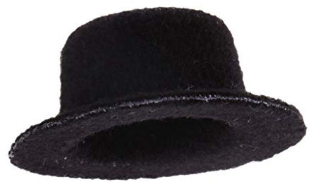 Inzopo Miniatur Hut Melone Zubehör für Puppe 1:12 Maßstab Haus – 12 Farben – Schwarz, 40 x 20 mm