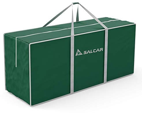SALCAR Bolsa de Almacenamiento para árbol de Navidad, para Árbol de Navidad Artificial de 1,8 m / 2,1 m / 2,4 m / 2,7m, Tela Oxford 600D, Impermeable, a Prueba de Polvo, Plegable, con Asa- Verde,150cm
