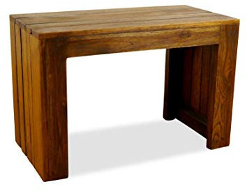 livasia Teak Eckbank, Sitzbank, Küchenbank, Holzmöbel (kleine Bank)