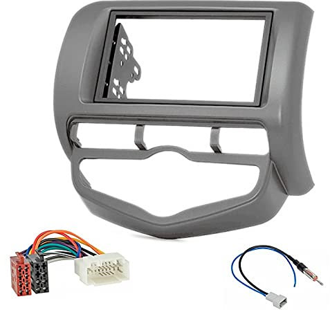 Sound-way - Kit Montage Cadre de Radio Adaptateur autoradio 2 DIN pour Honda Fit, Jazz 2002-2008 avec adaptateurs - KA11-385