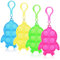 com-four® 4X Schlüsselanhänger Vogel - Fidget Toy Pop It Push It, Pop Bubble - Anti-Stress Spielzeug für Unterwegs zum Anhängen - für Kinder und Erwachsene - [Auswahl variiert]