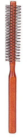 Runde Styling Haarbürste, Lockenbürste, Lockenwickler Haarbürste Kleine Holzbürste Unisex Zum Föhnen Heimgebrauch Glätten Styling Feines oder Dünnes Haar