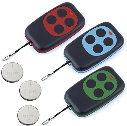 Télécommande Universelle de Portail avec fréquence 433,92 MHz pour Portail Automatique à Large Plage. Elégante télécommande à Code Fixe programmable, Pile Incluse