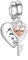 NINGAN Coeur clé amour pendentif 925 Sterling Silver charm compatible bracelet pour femme Cadeaux de vacances pour maman