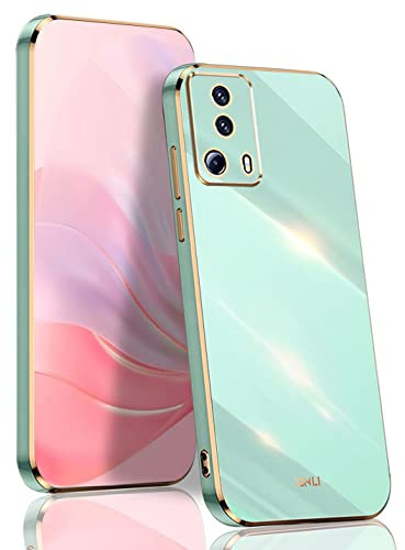 BORYA Hülle für Xiaomi 13 Lite 5G, Ultra Dünn Stoßfest Premium TPU Bumper Handyhülle, Weiches Seidig Silikon Schutzhülle Elegant Galvanisiert Phnom Penh Case. Grün