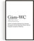 Badezimmer Deko Bilder – Kunstdruck 'Gäste WC Definition' A4 (21 x 29,7 cm) – Made in Germany – Ohne Rahmen Poster – Humorvolle Deko für Dein Gäste-WC, ein Blickfang – Macht den Raum besonders