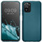 kwmobile Case kompatibel mit Xiaomi Redmi Note 10 / Note 10S Hülle - Schutzhülle aus Silikon metallisch schimmernd - Handyhülle Metallic Karibikblau