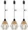 3x Rattan Hängelampe mit Batterie Hängeleuchte Fernbedienung Batteriebetriebene Pendelleuchte Boho Lampe Korb Lampenschirm Deckenlampe ohne Strom IP65 für Außen Balkon Weihnachten Party Deko Geschenk