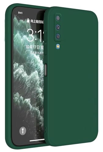 HAFFAN TPU Silikon Hülle kompatibel mit Samsung Galaxy A7 2018 (6), Handyhülle Schutzhülle - Dunkelgrün