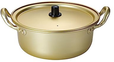 rongweiwang Noddle Spaghetti Boiling Pot with Handles Indoor Fast Heating Aluminum Cooker Home Restaurant Picnicking Cooking Tool, 24cm