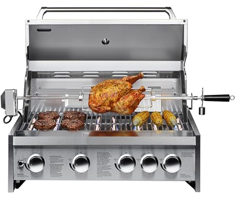 KoolMore 30 in. Built-in Liquid Propane BBQ Grill for Outdoor Kitchen in Heavy-Duty Stainless-Steel (KM-OKS-BQ30)