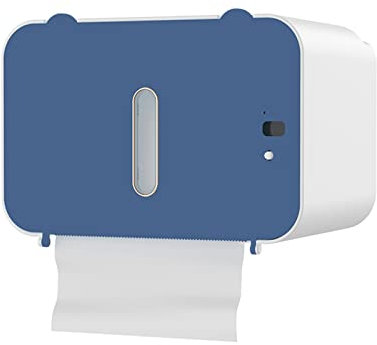 Elektrisch Toilettenpapierhalter, Automatisch Klopapierhalter Ohne Bohren, Selbstklebend Klorollenhalter, Toilettenpapierhalter (Blue)